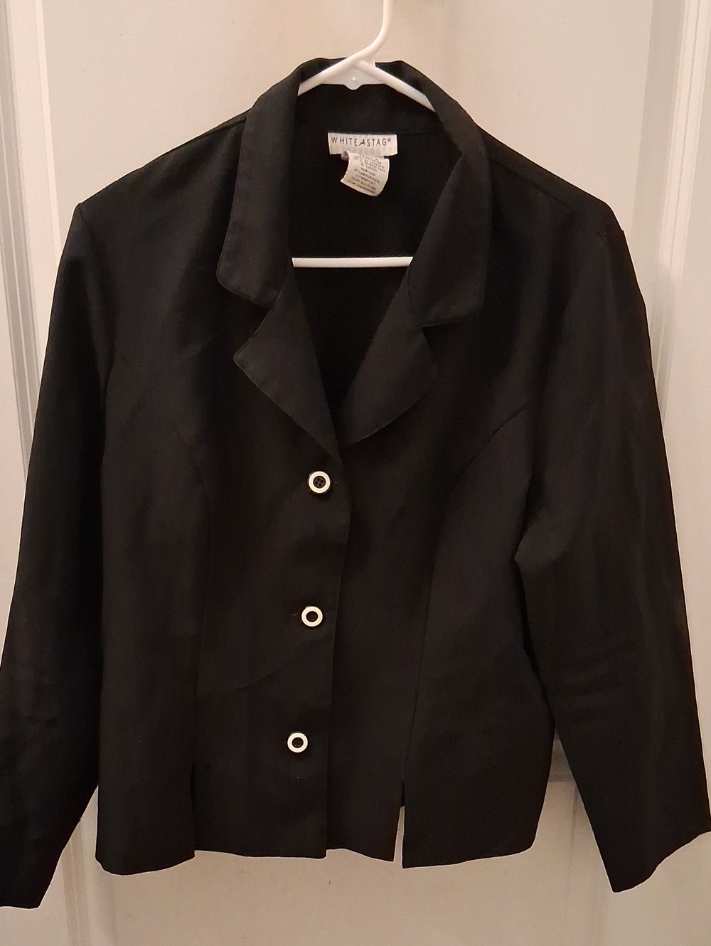 White Stag Black Women's Blazer with Silver-Trim Buttons
